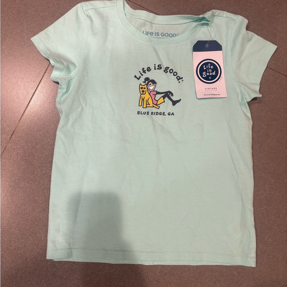 Life Is Good Kids' Light Green Tee with Graphic